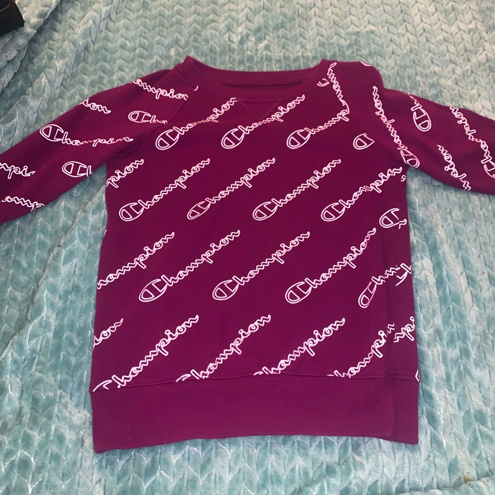 kids champion sweat shirt , size -medium youth .